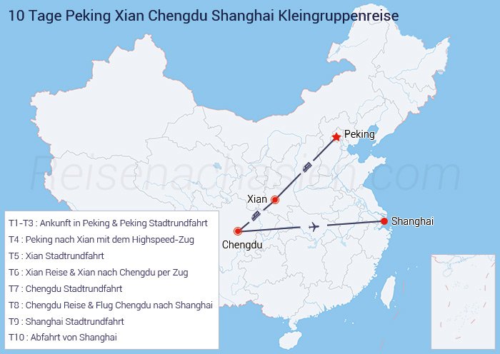 Peking – Xi'an – Chengdu – Shanghai