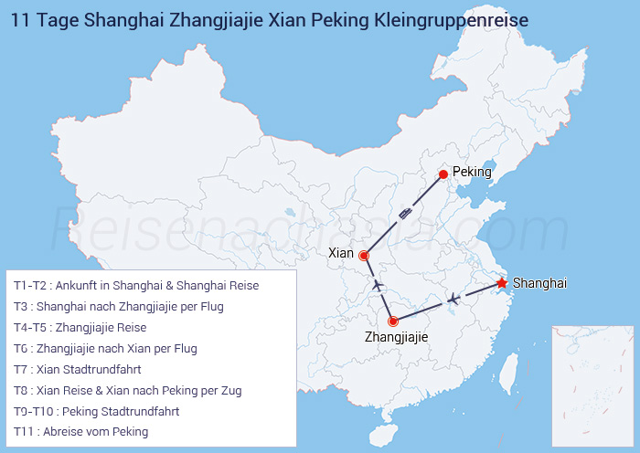 Shanghai – Zhangjiajie – Xi'an – Peking