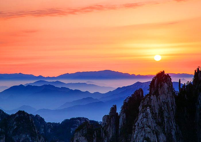 Huangshan Sonnenaufgang