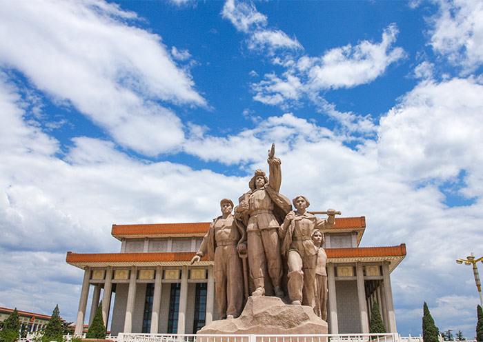 Tian‘anmen-Platz liegt auf dem Mittelpunkt Pekings