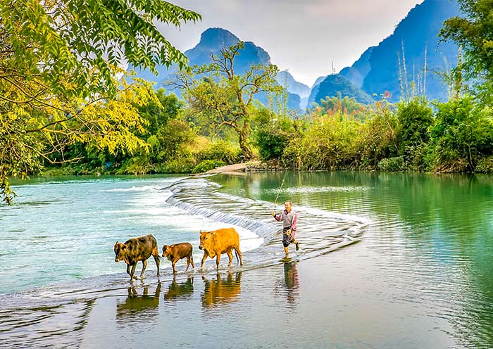 Beeindruckende Landschaft von Yangshuo