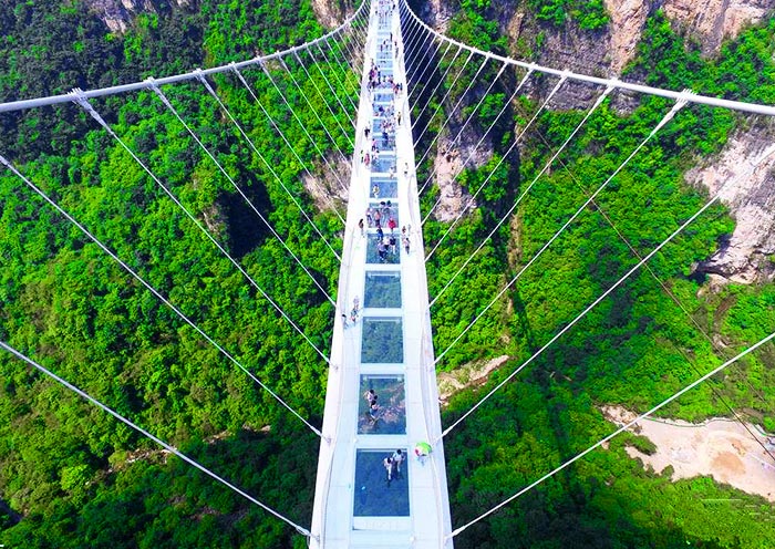 Zhangjiajie Grand Canyon Glasbrücke